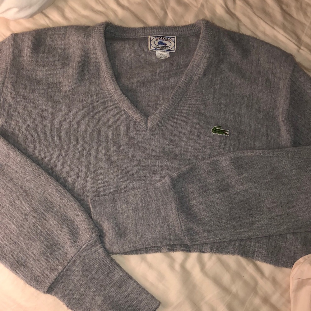 vintage lacoste cropped sweater